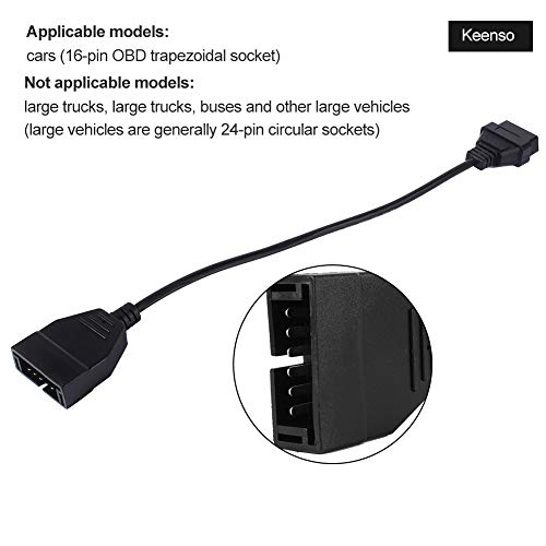 Image of GM 12 Pin to OBDII 16 Pin Cable,Diagnosis OBD II Adapter Scanner Cable Connector for GM