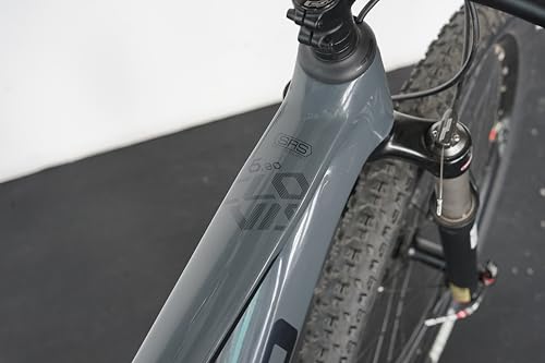 Image of United Clovis 6.2 29T Adult Mountain Bike with 1x12 Shimano Deore Drivetrain, SR Suntour XCR 32 Boost Suspension Fork, Shimano MT201 Hydraulic Disc Brakes (Grey Blue)