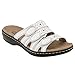 Clarks womens Leisa Cacti Slide Sandal, White Leather, 9.5 US