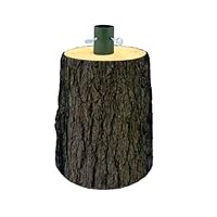 MA MAISON Base Supporto per Albero di Natale – Effetto Tronco Realistico, in PVC, Gancio Metallo, Supporto per Alberi, Decorazioni - Kit di Fissaggio (Tronco Naturale 32xh35 cm Alberi 150/180cm)