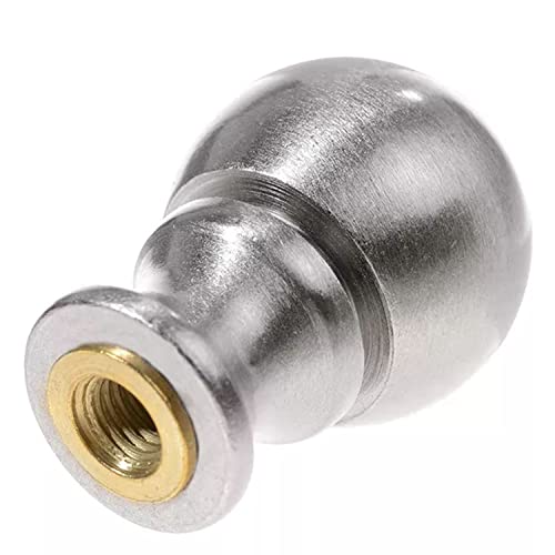 Image of TWDRTDD 2Pcs Lamp Finials,1-1 /2 Inch Tall Brushed Nickel Finish Ball Lamp Topper Knob Decoration for Tabletop Lamps or Floor Lamps
