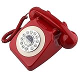【Téléphone de bureau à bouton poussoir】 : contrairement aux anciens téléphones rotatifs, ce téléphone de style antique amélioré est conçu avec un bouton poussoir moderne et pratique pour une utilisation simple. Apparence de téléphones à l'ancienne, mais avec une technologie moderne. Le bouton de rappel au centre vous permet d'appeler le dernier numéro composé.