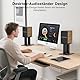 OUUTMEE Desktop Audio Ständer Höhe 15cm Metall Lautsprecher Ständer Mit Rutschfesten und Vibrationsdämpfenden Gummistreifen,Schwarz, Paar（Klein）