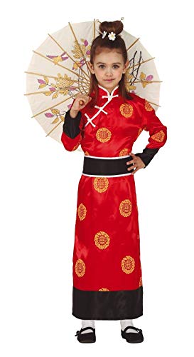 FIESTAS GUIRCA, S.L. Déguisement Chinoise Rouge Fille - Rouge - 10 à 12 Ans (142-148 cm)