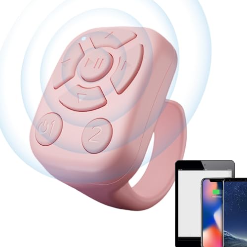 Anillo de Desplazamiento – Clicker automático | Control Remoto para presentaciones | Girador de página Inteligente | Dispositivo de Continuo con Control de Desplazamiento para Fotos, vídeos