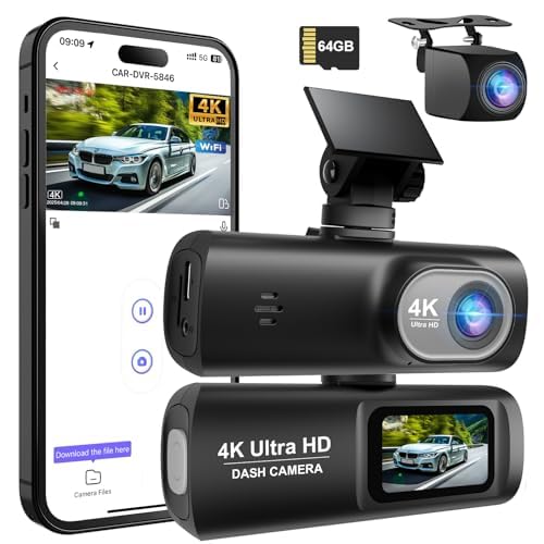 Dashcam NHOPEEW 1080P Con GPS WiFi: Angolo 150°, Visione Notturna, Registrazione In Loop, Display IPS E Scheda 64GB Inclusa