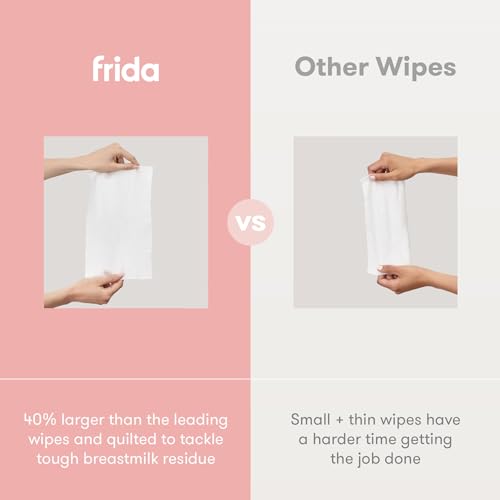 Frida Mom Breast Pump Wipes, Multi-Surface Cleaner, Removes Breastmilk Residue, Made with Food-Grade Ingredients, Baby and Milk Safe, Travel Essential for Breastfeeding Moms, 40 Count - Thumbnail 7