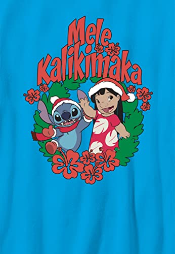 Disney Lilo Mele Kalikimaka Stitch Boy's Solid Crew Tee2