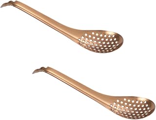 TOPBATHY 4piezas Cucharas Inoxidable Para Caviar y Wontones Juego De Diseño Ergonómico Utensilios De Cocina Para y Color Rosa