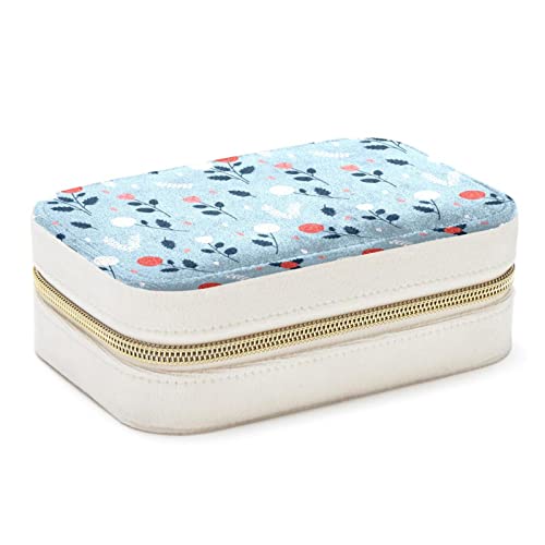 Boîte à bijoux de voyage fleurie pour organiser vos accessoires en week-end