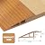 Vinyl-Door-Threshold Floor-Transition-Strips Self Adhesive 36 inch, Threshold 3/4''~4/5'', Transition-Strips for Doorways, Edge-Reducer for Door/Floor (Light Brown)