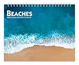Beaches | 2025 7.5 x 6 Inch Monthly Double-View Easel Desk Calendar | BrownTrout | Travel Nature Tropical