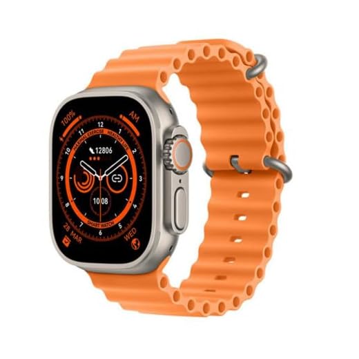 Smarttwatch T800 Ultra Bluetooth - com pusleira laranja