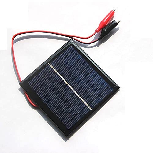 ZONADAH 1W 5.5V Mini Solar Panel Kit, 35cm Kabel Alligator Clip, Batter Ladegerät, DIY Home, Science School Projekte, Camping, Angeln, Wandern Outdoor Garten Licht Ladewerkzeuge