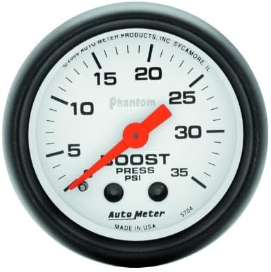 Auto Meter 5704 Phantom Mechanical Boost Gauge by Auto Meter