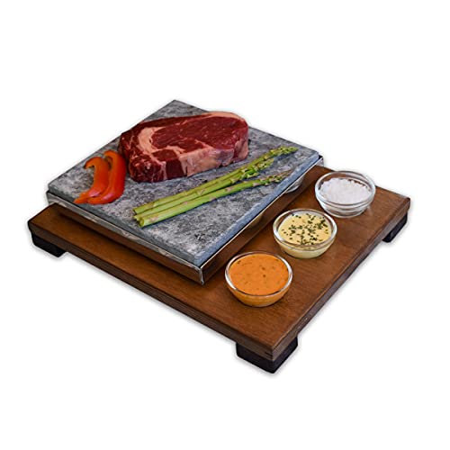 Piedra Para Carne Piedrasar 20x20 Cm Modelo Cb Tres Salseros