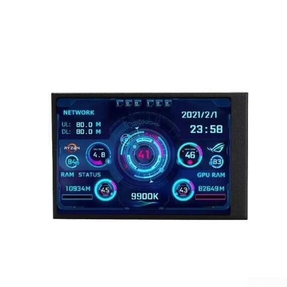 Écran IPS de 3,5 pouces avec support amovible adhésif pour boîtier PC