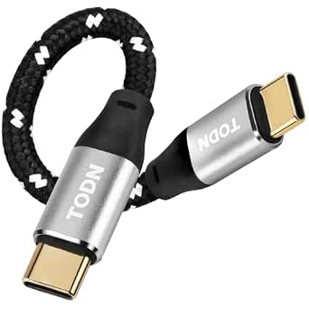 TODN 5" Audiophile 4-Core OFC USB-C OTG Cable for Headphone Amplifier