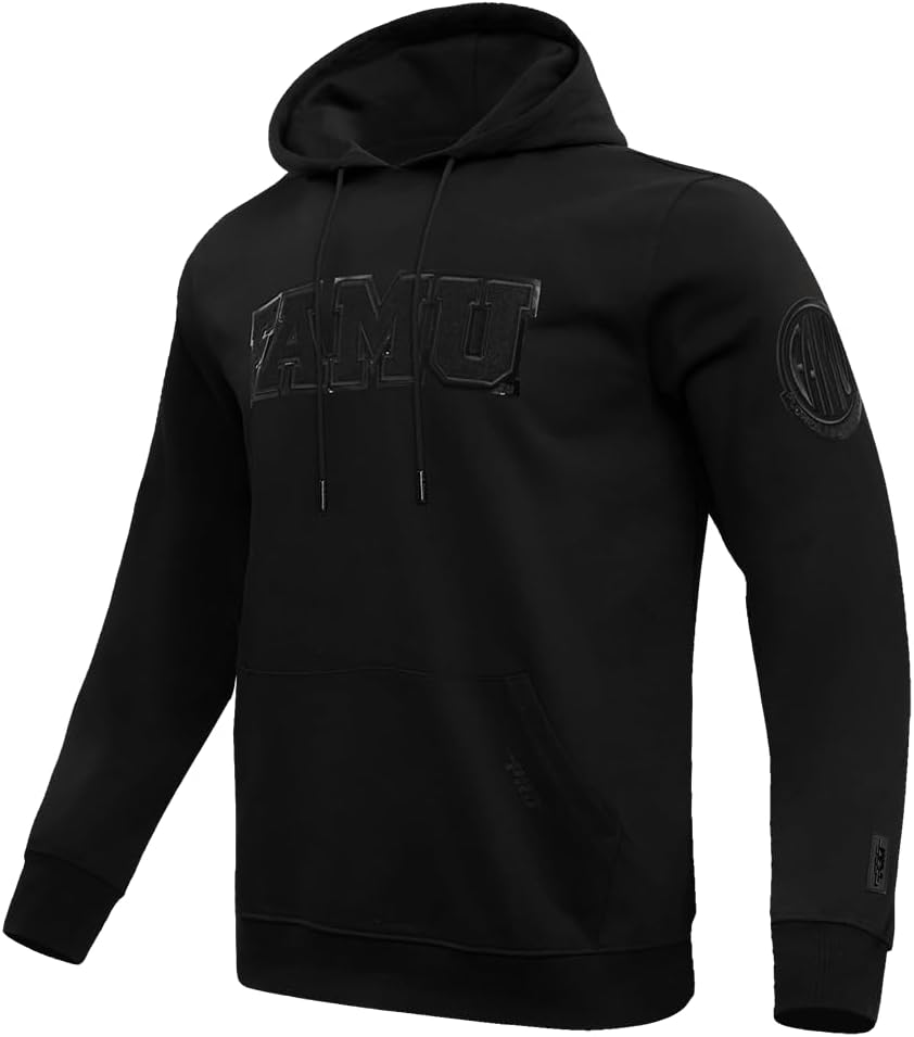 Pro Standard NCAA mens Mens College Classic Triple Black Brushed Back French Terry Pull Over Hoodie - Image 3