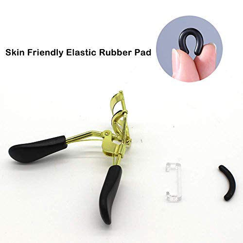 Taouwan Eyelash Curler,Gold Plated Stainless Steel With Replacement Pads,Just Dramatically Curled Eyelashes & Lash Line In Seconds. Get Gorgeous Eye Lashes Now! (Gold) #TOP4