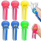 Juguetes inquietos para niños, juguete de baño de pulpo, 6 piezas de...
