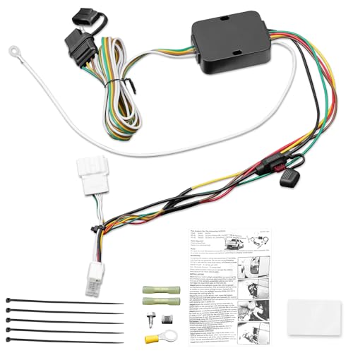 56158 4 Way Trailer Hitch Wiring Harness Compatible with 2012 2013 2014 2015 2016 Honda CR-V, Plug and Play Towing Wire Harness Kit