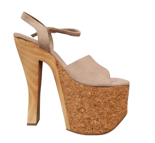 Jeffrey Campbell AVIANA-CRK Sandals Ice Suede 6.5 - Thumbnail 5