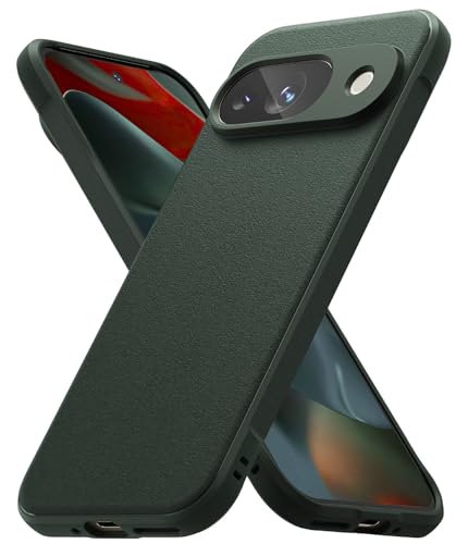 Ringke Onyx für Google Pixel 9 Hülle [Griffig] rutschfest Anti-Fingerabdruck Stoßfest Kratzfest Passgenau Stilvolle Handyhülle mit Präzisen Kameraausschnitte - Dunkelgrün
