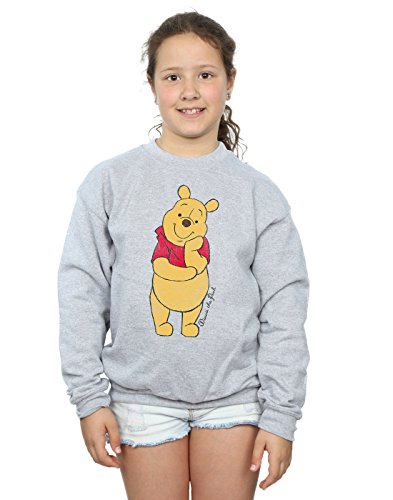 Disney Girls Winnie The Pooh Classic Pooh Sweatshirt 9-11 Years Sport Grey