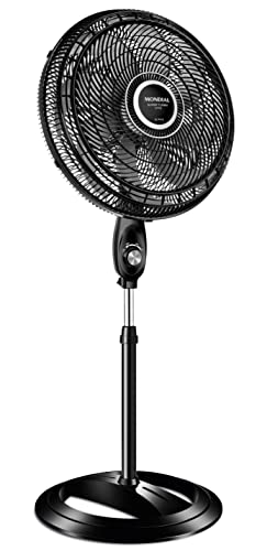 MONDIAL Ventilador Coluna 50cm Super Turbo 8 Pás, Preto/Prata, 150W, 220V - VTX-50C-8P