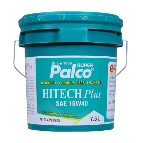 Image of PALCO Hitech Plus 15W40 Diesel Engine Oil 7.5 Litre for Heavy Duty Cars, Commercial Vehicles & Turbocharged Diesel Engines, EGR Compatible