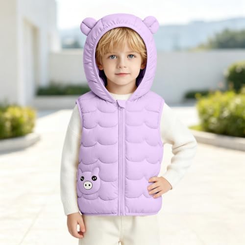 Toddler Puffer Vest Girls Hooded Sleeveless Zipper Down Coat - image 2