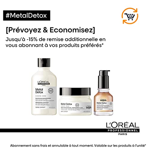 ’Oréal Professionnel Routine Anti Casse pour Cheveux Abîmés & Cassants Colorés ou Naturels Détoxifie Hydrate & Protège la Fibre Couleur Longue Durée Métal Detox Série Expert - vue 9