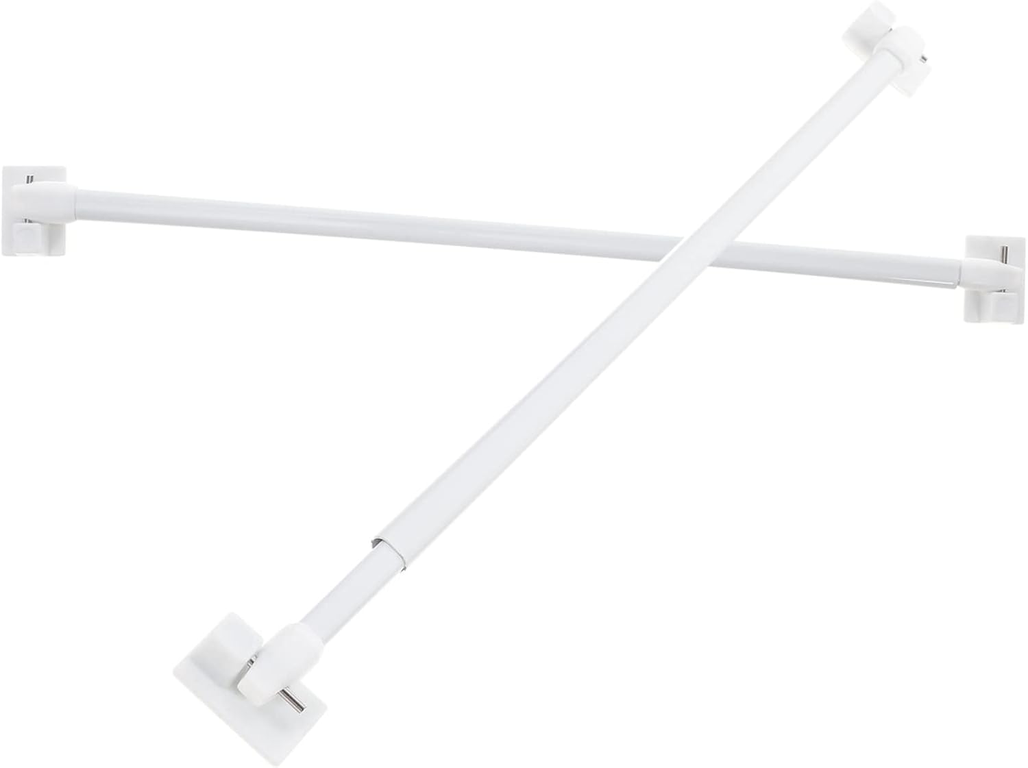 BESTonZON 2pcs Screen Rod Telescopic Closet Rod Extendable