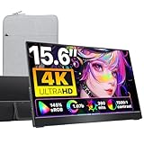  cocopar Ecran Portable 15,6 Pouces 4K QHD 145% sRGB avec Haut-Parleur HDMI USB-C Moniteur Portable Monitor pour Ordinateur Portable MacBook Surface PC Xbox PS5, VESA, avec Support Intégré