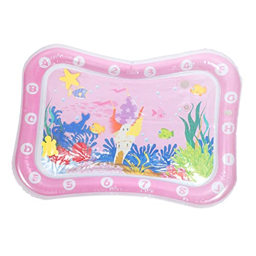 MOBUTOFU ベビーインフレータブルウォータークッション 幼児用アクティビティプレイマット 子供の感覚おもちゃ 感覚プレイマット 用ウォーターマット 水遊びマット 塩ビ ピンク