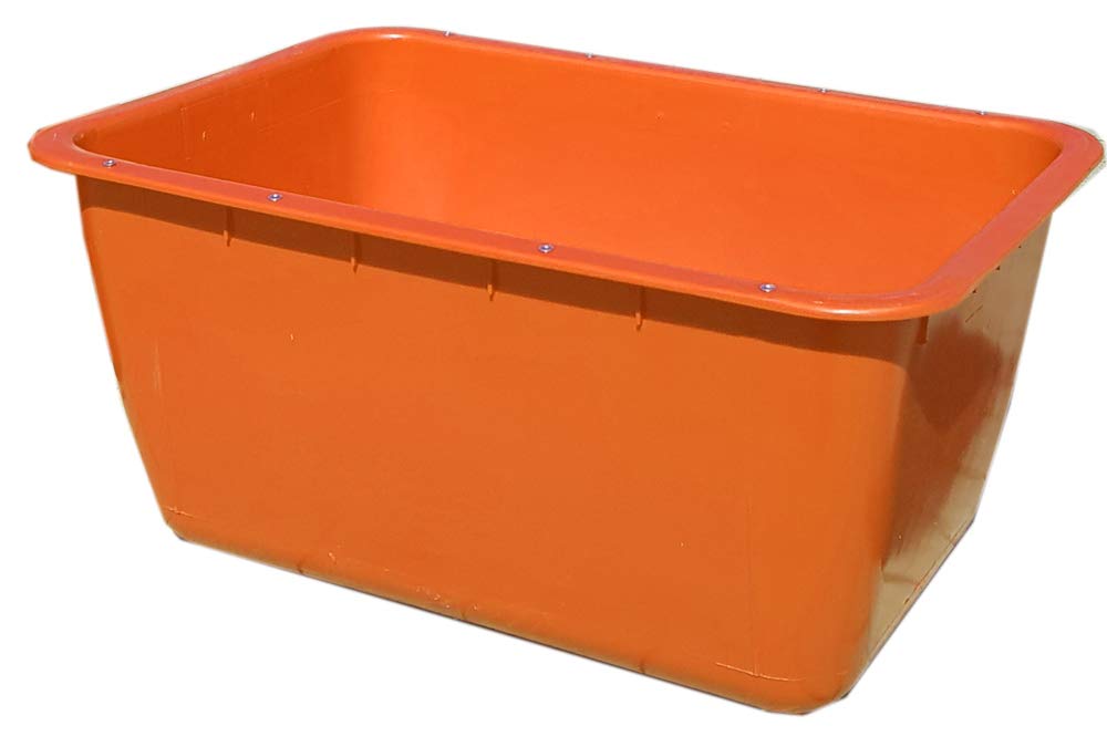 UvV®-FMK 2te Wahl 200 Liter Orange Mörtelwanne ohne Kranösen (verzinkter Stahlschiene als Verstärkung der langen Seite) Fehlfarben, Farbabweichungen (Orange)