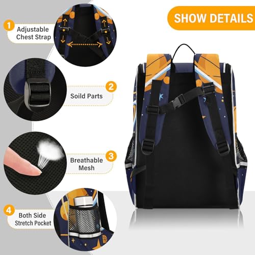 Mochila para portátil escolar con diseño de baloncesto espacial 2
