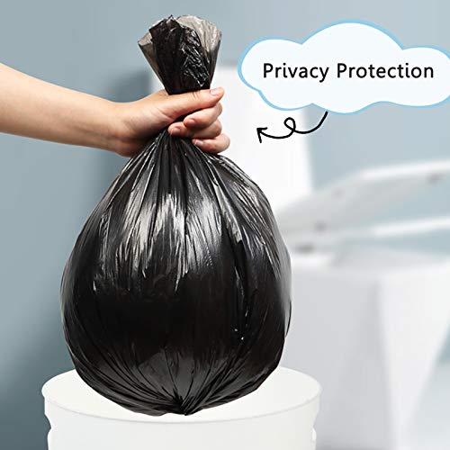 Image of Trash Bags, Garbage Bags, 100 Count 6 Gallon [Extra Thick][Leak Proof] Rubbish Bags Wastebasket Bin Liners for Home Office Trash Can Black