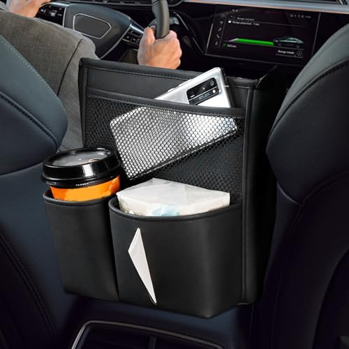 Organizador de almacenamiento para coche, solución de almacenamiento multifuncional, 23 x 10 x 6 cm, soporte para cajuela, organizador de asiento medio, diseño compacto y plegable, para maletero - imagen 7
