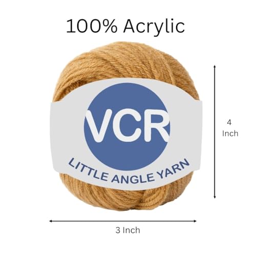 Image of VCR 4 Ply Pastel Brown Little Angle Yarn, 25 Grams, 92 Meters Length, 100% Acrylic Soft Baby Knitting Yarn for Crochet, Newborn Sweaters, Soft Baby Socks, Mittens and Leggings, Pack of 1