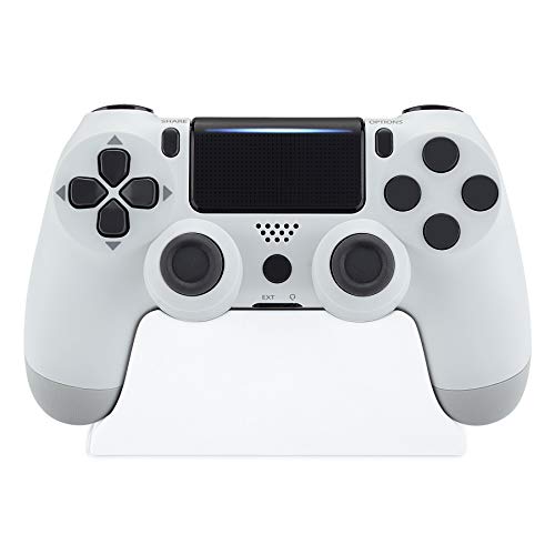 eXtremeRate Soporte de estación para Mando Playstation 4 Accesorios Gamepad Escritorio Soporte Tacto Suave Holder para Controlador PS4 Slim Controles PS4 Pro con Almohadilla de Goma(Blanco)