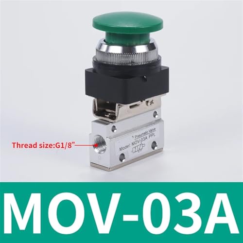 Válvula MOV-03 de 2 posiciones y 3 vías con botón de parada tipo hongo 3
