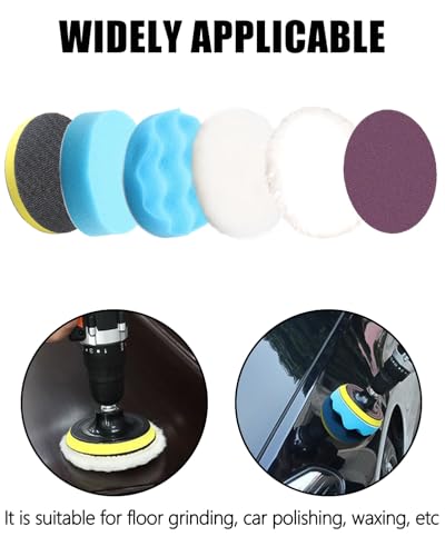 57 Pcs Headlight Restoration Kit with 10 Types Sandpapers 60 to 2000 Grit 3 Inch Sanding Discs, Drill Polishing Kit for Automotive Headlight Polishing Kit, Wood, Metal and DIY Projects - Thumbnail 5