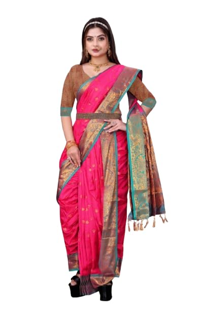 Paishvai Nauvari Cotton Silk Saree | Maharashtrian Marathi Style ...