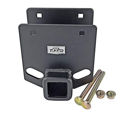 Toptow Rv Bumper Hitch Receiver 2 Inch Adapter Fits For 4 Inch X 4 Inch Square Rv Rear Bumpers With Hitch Lock Chrome #TOP4