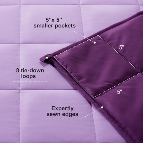 Lessymo Cobertor pesado para adultos – 9 kg, 152 x 203 cm, tamanho Queen – Cobertor pesado lavável p