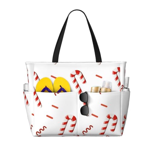 Sac de plage Sucre d'orge sac fourre-tout chic et résistant pour femme