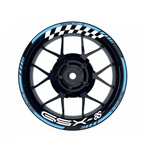 Bandes réfléchissantes jantes Suzuki GSX-8S stickers haute visibilité