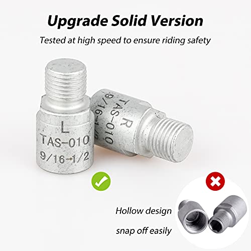 Hikenture Bike Pedal Adapter 9/16\" to 1/2\" Bicycle Pedals Chrome Molybdenum Steel (Pair) - Thumbnail 4